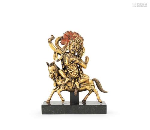 Mid Qing Dynasty A gilt-bronze figure of Sri Devi