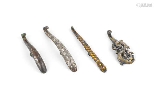 Han Dynasty to Six Dynasties  Four belt hooks