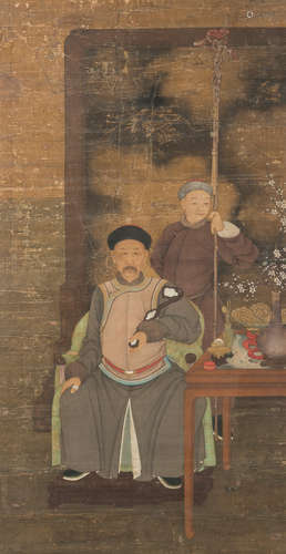 Late Qing Dynasty A painting of an official