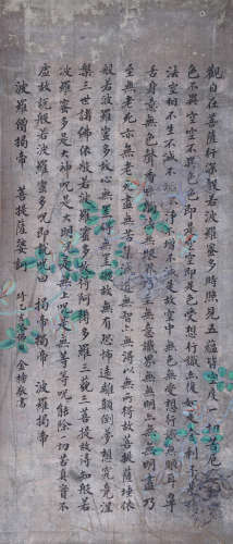 Chinese calligraphy on paper scroll, attributed to Jin Bang.