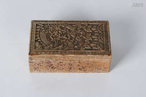 A chinese stone carved box