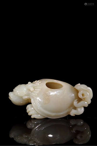 A HETIAN JADE SEED MATERIAL ORNAMENT