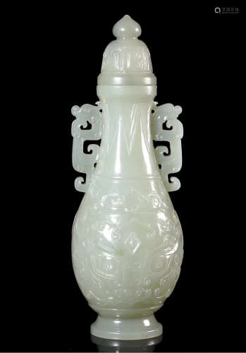 A HETIAN JADE VASE