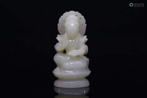 AN OLD TIBETAN HETIAN JADE SEED MATERIAL 