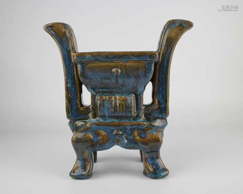 QING A SHIWAN JUN-GLAZE CENSER