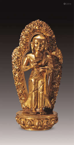 18世纪 铜鎏金太子成道立像
