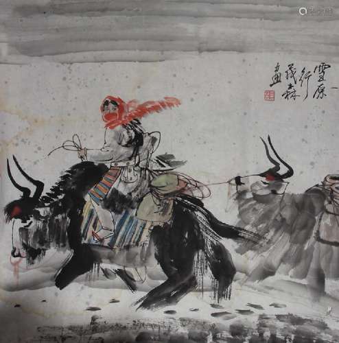 GAI MAO LIN CHINESE PAINTING ATTRIBUTED TO