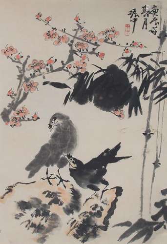 WANG ZHEN ZHONG CHINESE PAINTING ATTRIBUTED TO