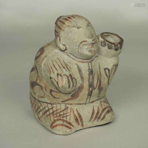 Cizhou Human-Form Water Pot, Song Dynasty