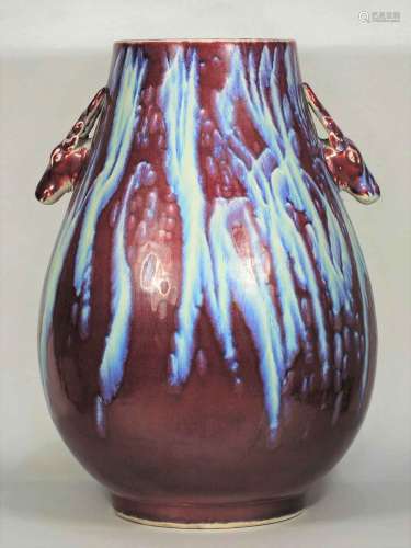 Very Large Langyao Hu-form Vase, 18th C, Qing Dynasty