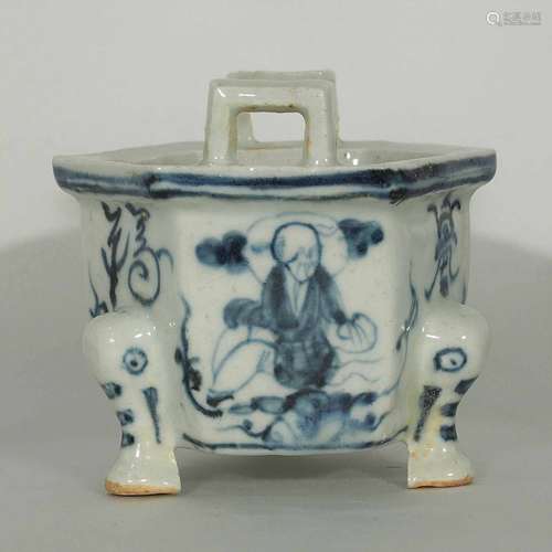 Hexagonal Tripod Censer, 16th Century, Ming Dynasty