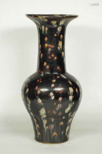 Jizhou Tortoise-Shell Phoenix-Tail Vase, Southern Song Dynasty