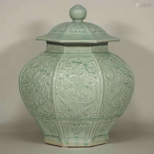 (TL) Octagonal Lidded Jar, late Yuan-early Ming Dynasty + TL Certificate