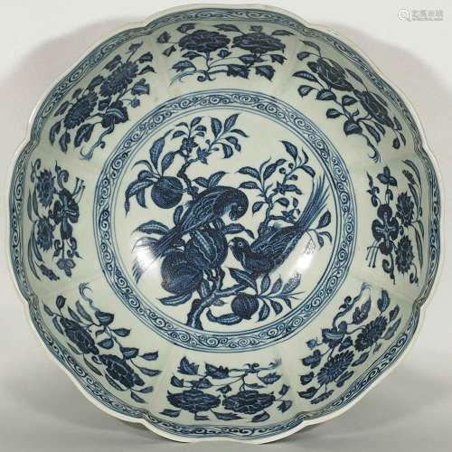 (TL) Massive Lobed Bowl, Xuande Mark, Ming Dynasty + TL Certificate
