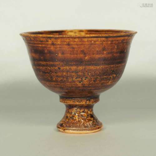 Brown Glaze Stemcup, Tang Dynasty