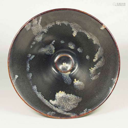 Jizhou Conical Bowl with Abstract Design, Song Dynasty