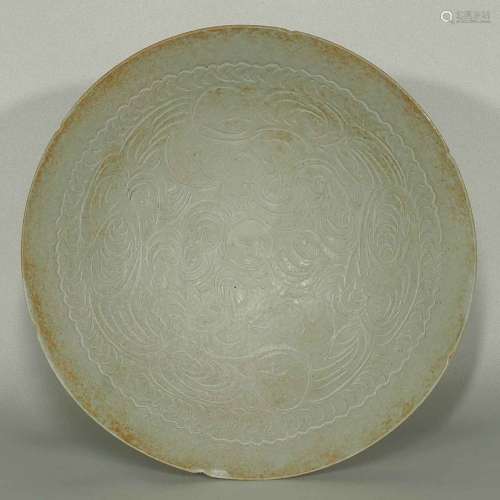 Large Qingbai Bowl with Incised Motif, Song Dynasty
