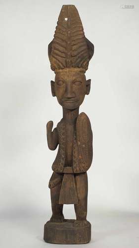 Wooden Statue Warrior with a Shield, Nias Island