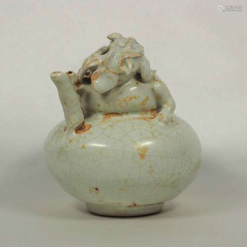 Ewer with Molded Qilin, Song-Jin Dynasty