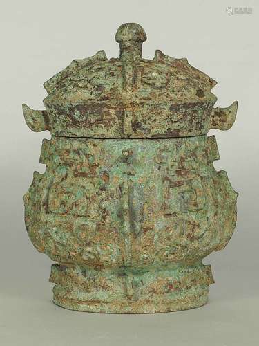 You' Bronze Wine Vessel with Taotie Mask, early Western Zhou