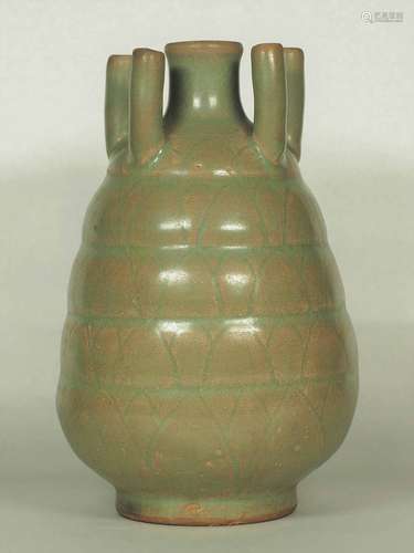 Longquan Five-Tubed Funerary Urn, Song Dynasty