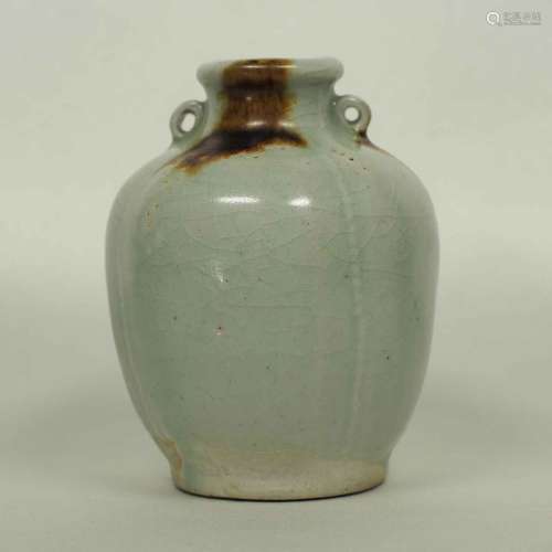 Sectioned Jarlet with Brown Spots, Yuan Dynasty