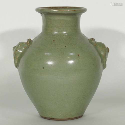 Longquan Hu-form Vase, Southern Song Dynasty