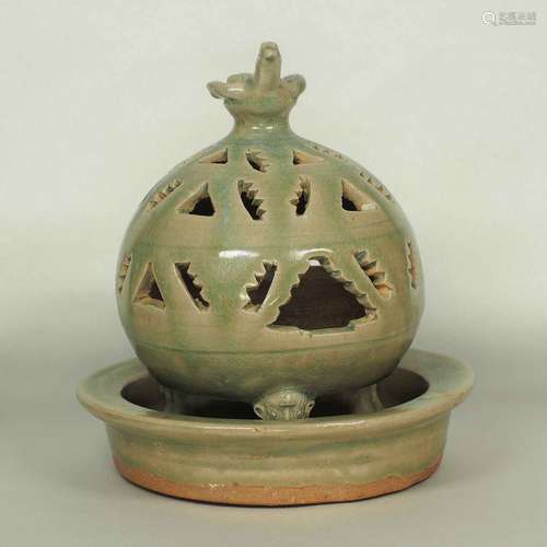 Incense Burner with Bird Top, Western Jin Dynasty