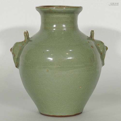 Longquan Hu-form Vase, Southern Song Dynasty