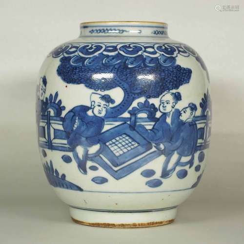 Jar with Figures, Wanli, Ming Dynasty