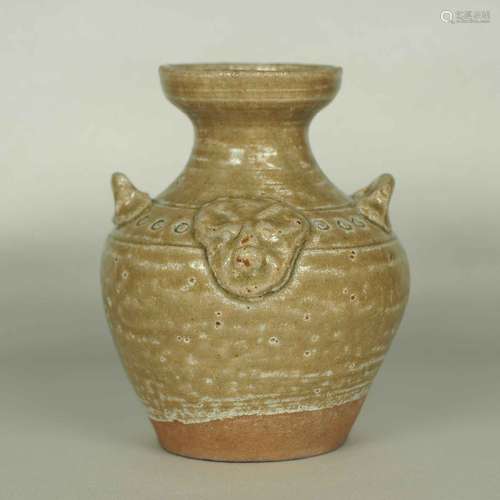 Yue Celadon Hu-form Water Pot, Western Jin Dynasty