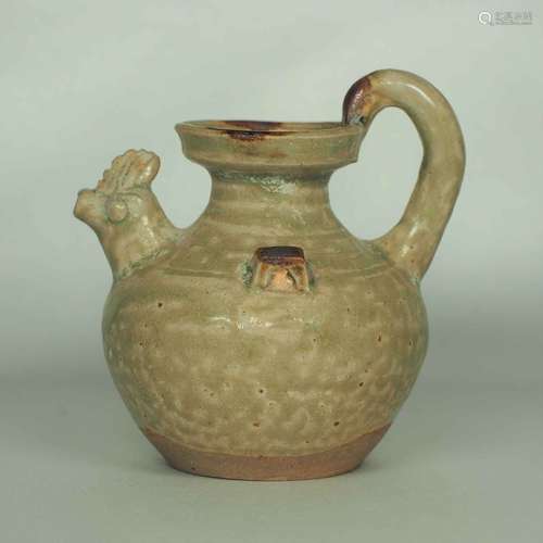 Yue Chicken Head Ewer Water Pot with Brown Spot, Eastern Jin Dynasty