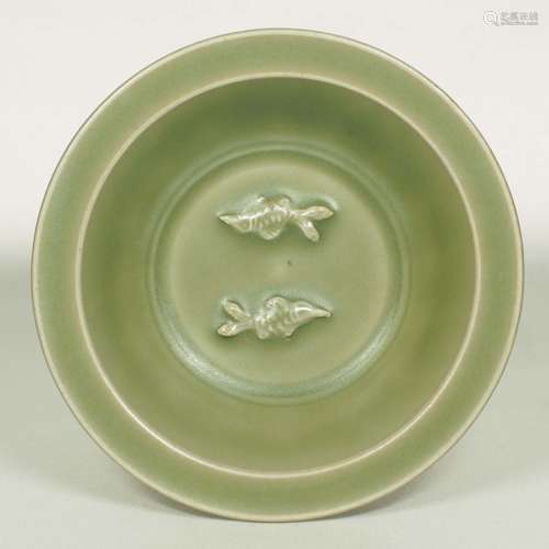 Longquan Bowl with Twin Fish and Lotus Design, Southern Song Dynasty