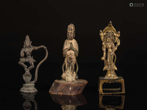 Group of Antique Bronze Buddhas