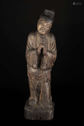 Ming Antique Carved Wood Sculpture