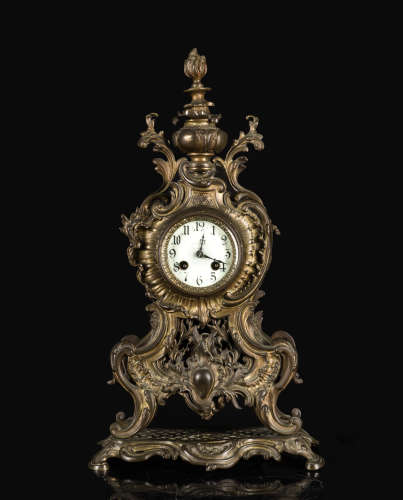 19th Italian Style Cast Bronze Mounted Clock