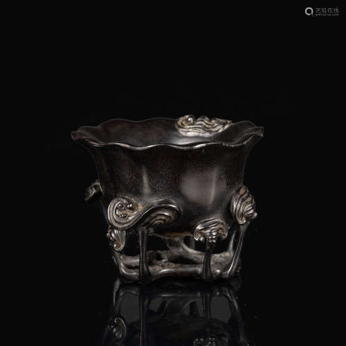 19th Chinese Antique Zitan Cup