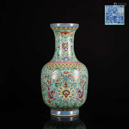 19th Antique Kuangxu Copy Jiaqing Vase