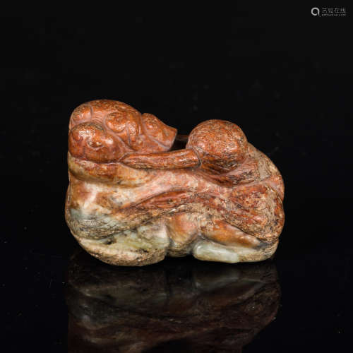 Song Antique Carved Jade Beast