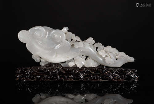 1930-1960 Carved White Jade Ornament