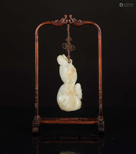 Chinese Antique Old White Jade
