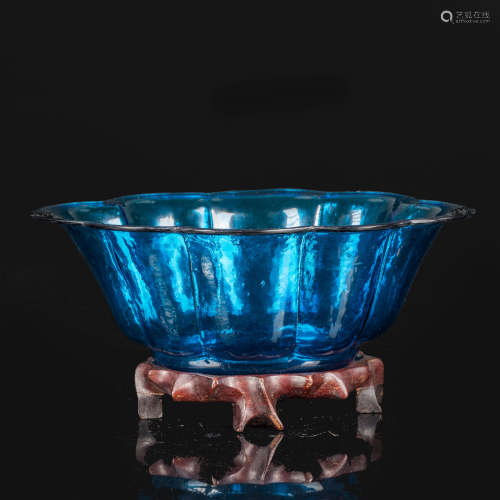 18th Antique China Mark Glass Flower Pot