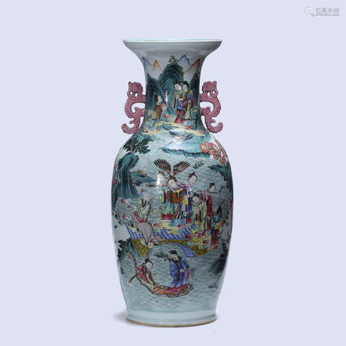 CHINESE FAMILLE ROSE PORCELAIN VASE