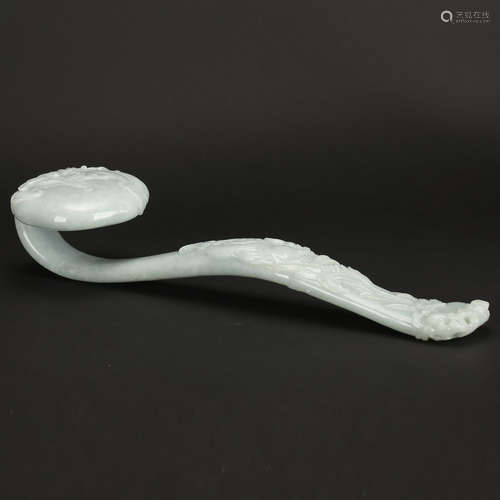 CHINESE QING DYNASTY WHITE JADE RUYI