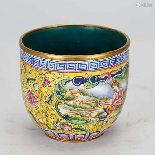 CHINESE BRONZE ENAMEL CUP