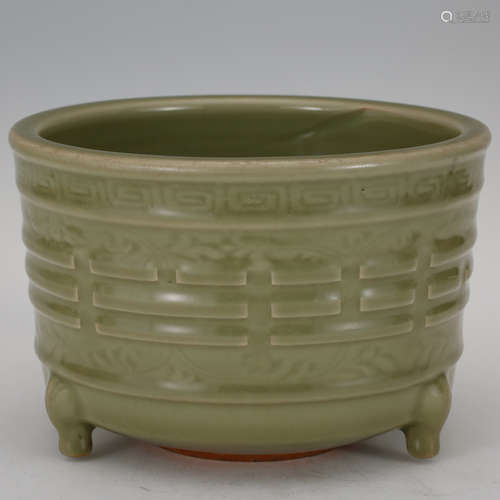 CHINESE CELADON GLAZED CENSER