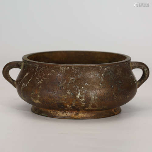 CHINESE BRONZE CENSER WITH MARK