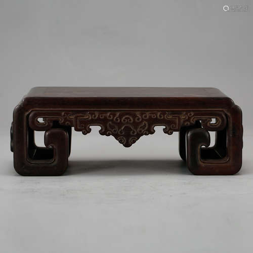 CHINESE ZITAN WOOD TEA TABLE