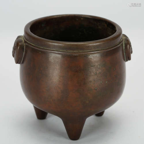 CHINESE BRONZE TRIPOD CENSER