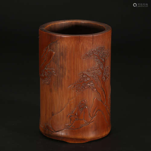 CHINESE BAMBOO BRUSH POT